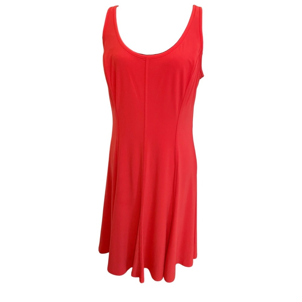 New Lauren ralph Lauren dress 14 Coral pink sleeveless stretch midi sexy